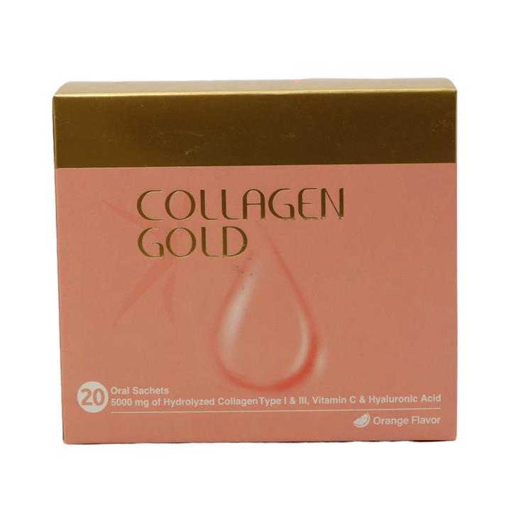 کلاژن گلد پودر خوراکی 5000 میلی گرم 20 عددی کلاژن گلد